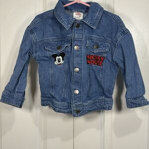 Mickey Mouse Jacket 3T Toddler Denim Vintage Disney Jean Coat Y2K Core